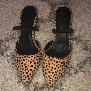 Lulu’s Maryna Black/Tan Cheetah Print Heels